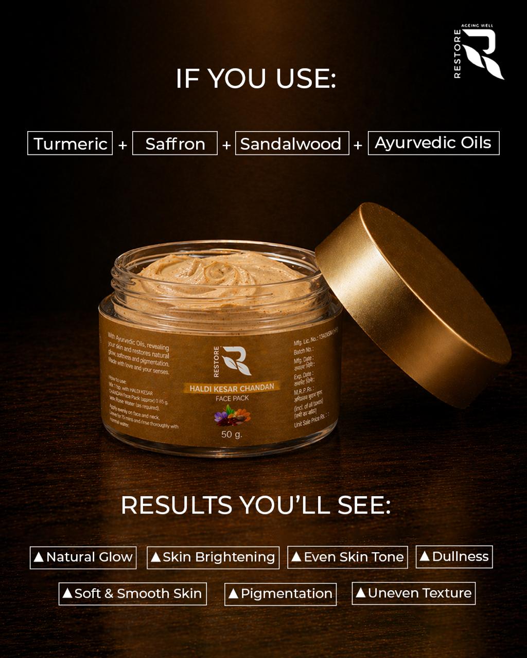 Restore Haldi Kesar Chandan Face Pack