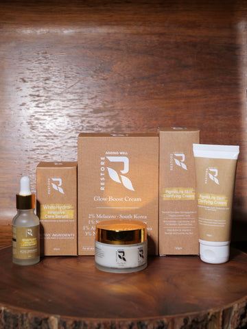 Anti pigmentation - white hydra , pigmolite, glow boost