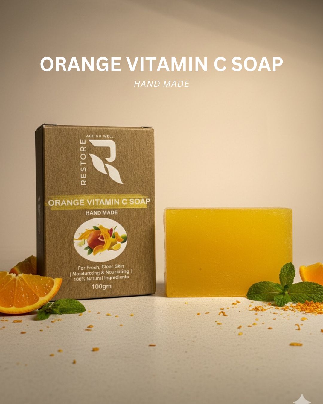 Orange Vitamin C Soap Hand Made