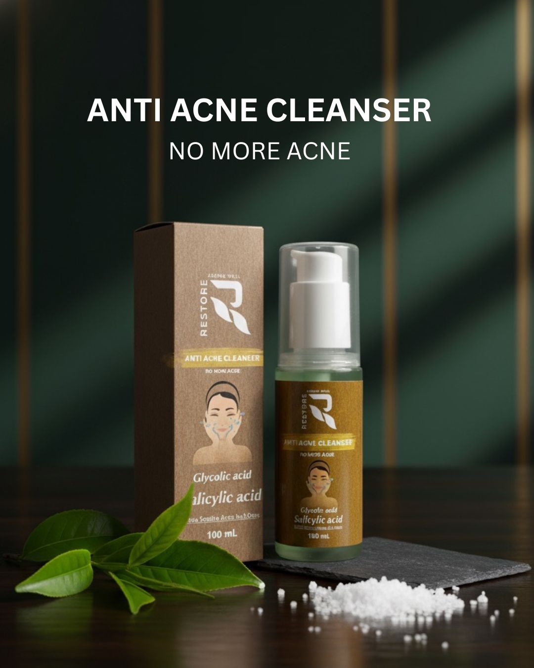 Anti Acne Cleanser No More Acne Glycolic Acid Salicylic Acid