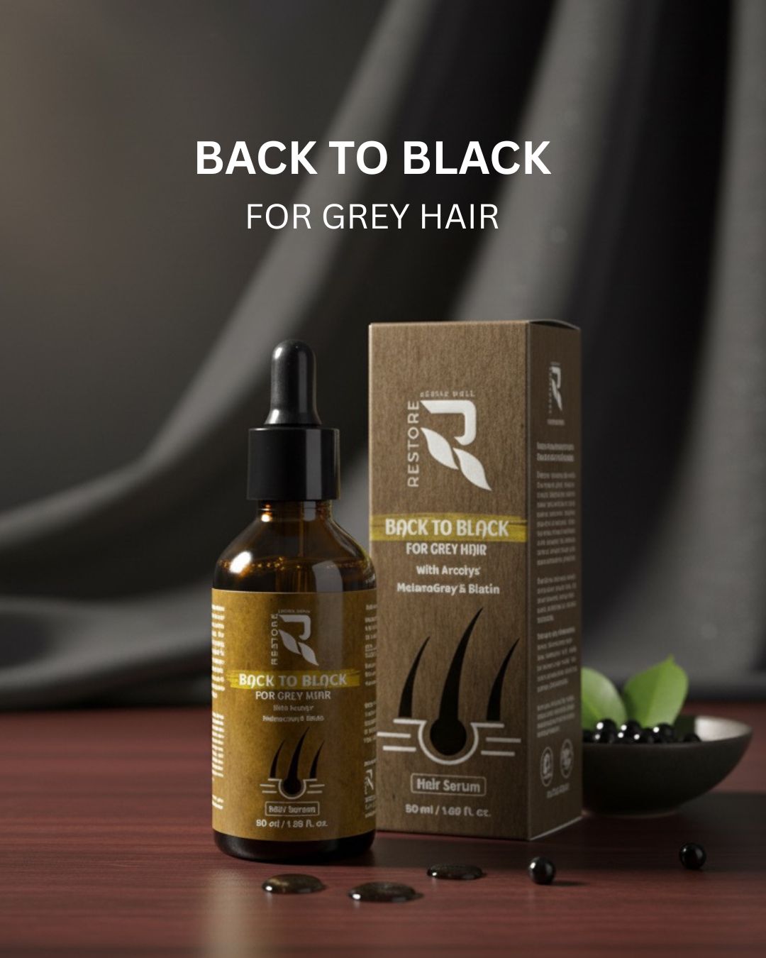 Back To Black For Grey Hair With Arcolys® MelanoGray & Biotin